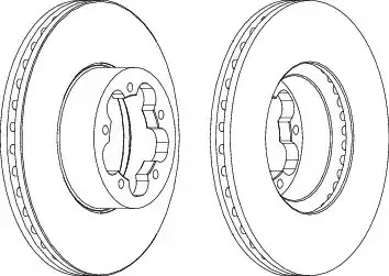 Тормозной диск FERODO DDF1554 (DDF1554, DDF1554-1, DDF1554C)