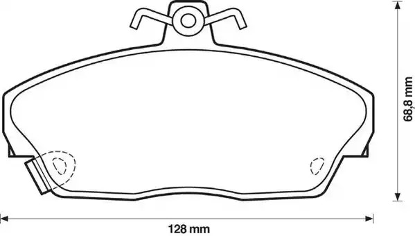 Комплект тормозных колодок JURID 571438J (21515, 21516, 571438)