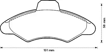 Комплект тормозных колодок JURID 571726J (21171, 571726)