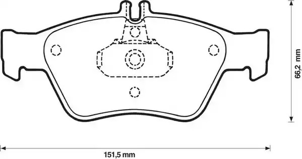 Комплект тормозных колодок JURID 571877J (21664, 21795, 571877)