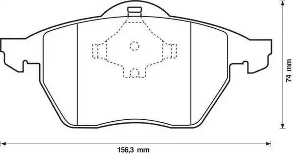 Комплект тормозных колодок JURID 571935J (21911, 571935)