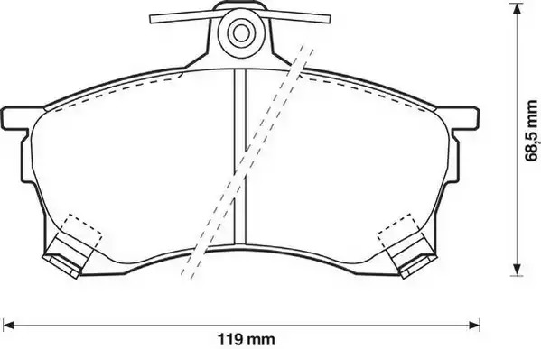 Комплект тормозных колодок JURID 571942J (23080, 571942)