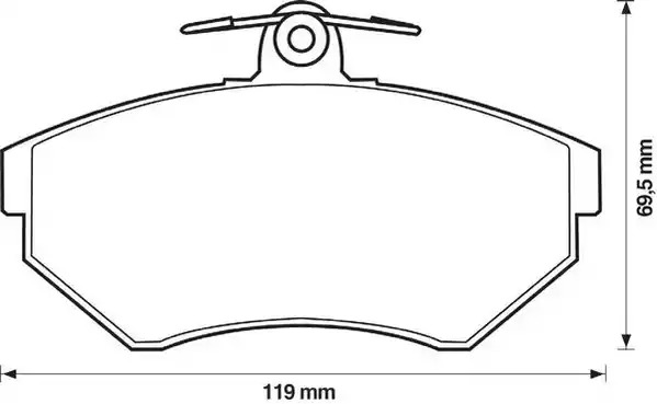 Комплект тормозных колодок JURID 571955J (21945, 571955)