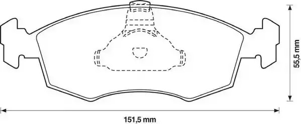 Комплект тормозных колодок JURID 571974J (20907, 20908, 571974)