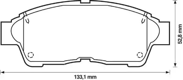 Комплект тормозных колодок JURID 572333J (21601, 21602, 572333)