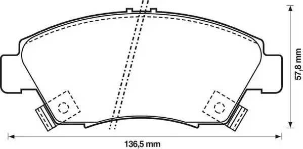 Комплект тормозных колодок JURID 572340J (21694, 572340)