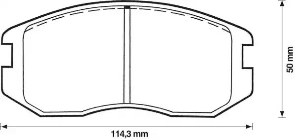 Комплект тормозных колодок JURID 572375J (21650, 572375)