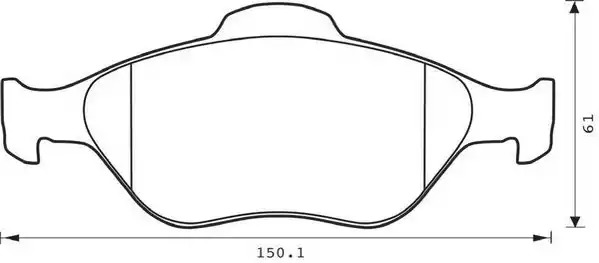 Комплект тормозных колодок JURID 573041J (23202, 23604, 573041)