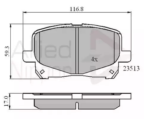 Комплект тормозных колодок COMLINE ADB0904 (23513)