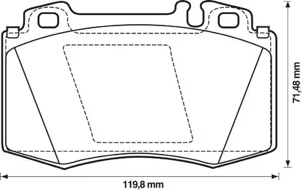 Комплект тормозных колодок JURID 571961J (23045, 23271, 571961)