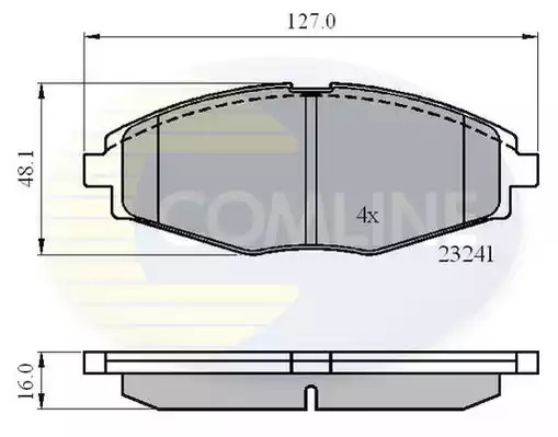 Комплект тормозных колодок COMLINE CBP0486 (23241)