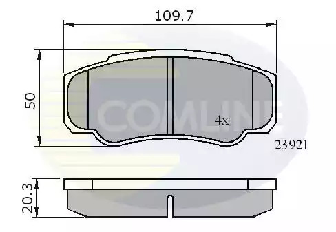 Комплект тормозных колодок COMLINE CBP01042 (23921)