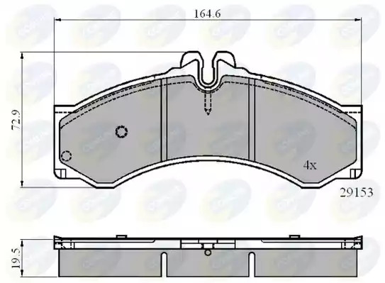 Комплект тормозных колодок COMLINE CBP0271 (29153)