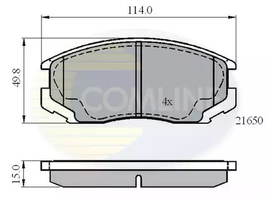 Комплект тормозных колодок COMLINE CBP0415 (21650)