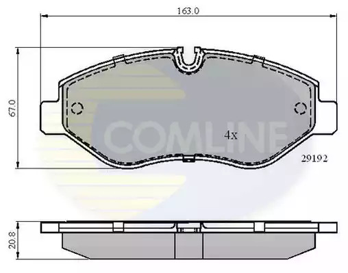 Комплект тормозных колодок COMLINE CBP01555 (29192)