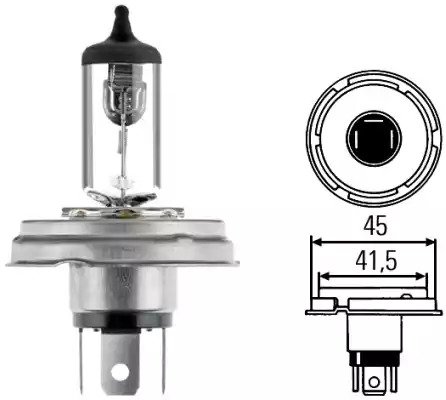 Лампа накаливания HELLA 8GD 002 088-141 (R2 Halogen)