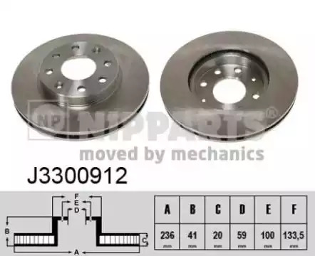 Тормозной диск NIPPARTS J3300912