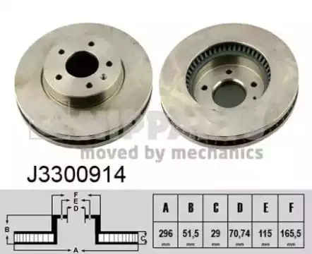 Тормозной диск NIPPARTS J3300914