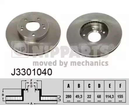 Тормозной диск NIPPARTS J3301040