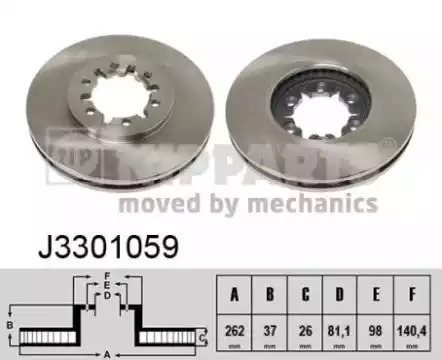 Тормозной диск NIPPARTS J3301059