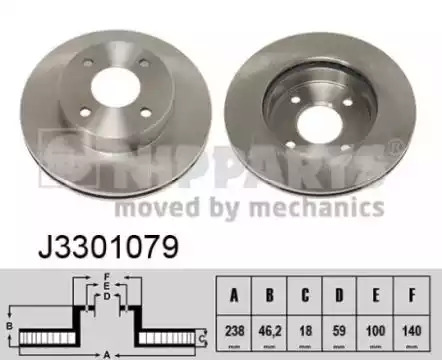 Тормозной диск NIPPARTS J3301079