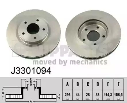 Тормозной диск NIPPARTS J3301094