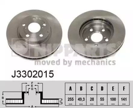 Тормозной диск NIPPARTS J3302015