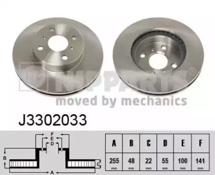 Тормозной диск NIPPARTS J3302033