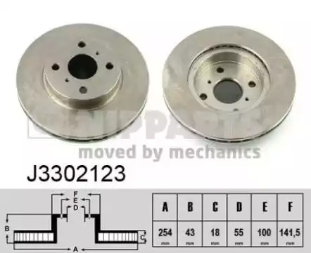 Тормозной диск NIPPARTS J3302123