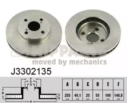 Тормозной диск NIPPARTS J3302135