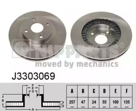 Тормозной диск NIPPARTS J3303069