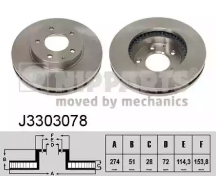 Тормозной диск NIPPARTS J3303078