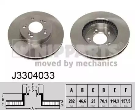 Тормозной диск NIPPARTS J3304033