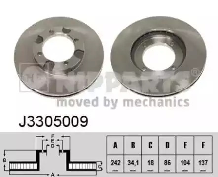 Тормозной диск NIPPARTS J3305009