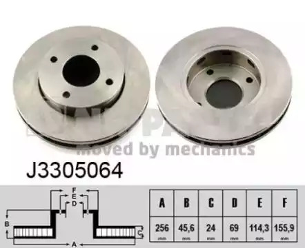 Тормозной диск NIPPARTS J3305064