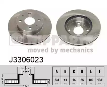 Тормозной диск NIPPARTS J3306023