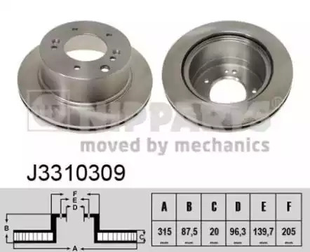 Тормозной диск NIPPARTS J3310309