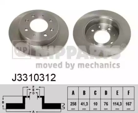 Тормозной диск NIPPARTS J3310312