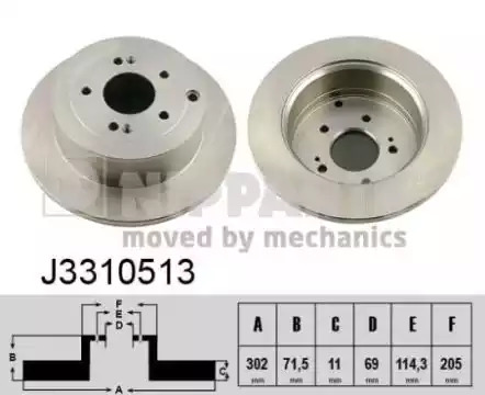 Тормозной диск NIPPARTS J3310513