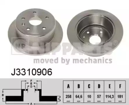 Тормозной диск NIPPARTS J3310906