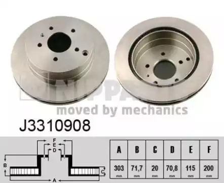 Тормозной диск NIPPARTS J3310908