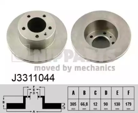 Тормозной диск NIPPARTS J3311044