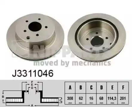 Тормозной диск NIPPARTS J3311046