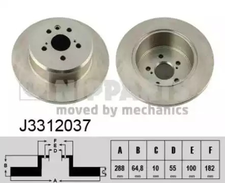 Тормозной диск NIPPARTS J3312037