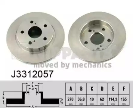 Тормозной диск NIPPARTS J3312057