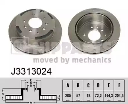 Тормозной диск NIPPARTS J3313024