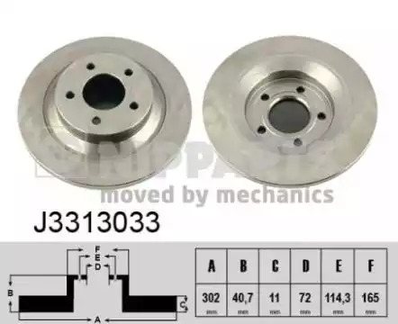 Тормозной диск NIPPARTS J3313033