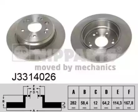 Тормозной диск NIPPARTS J3314026