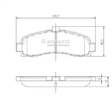 Комплект тормозных колодок NIPPARTS J3601053