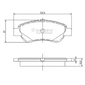 Комплект тормозных колодок NIPPARTS J3602122